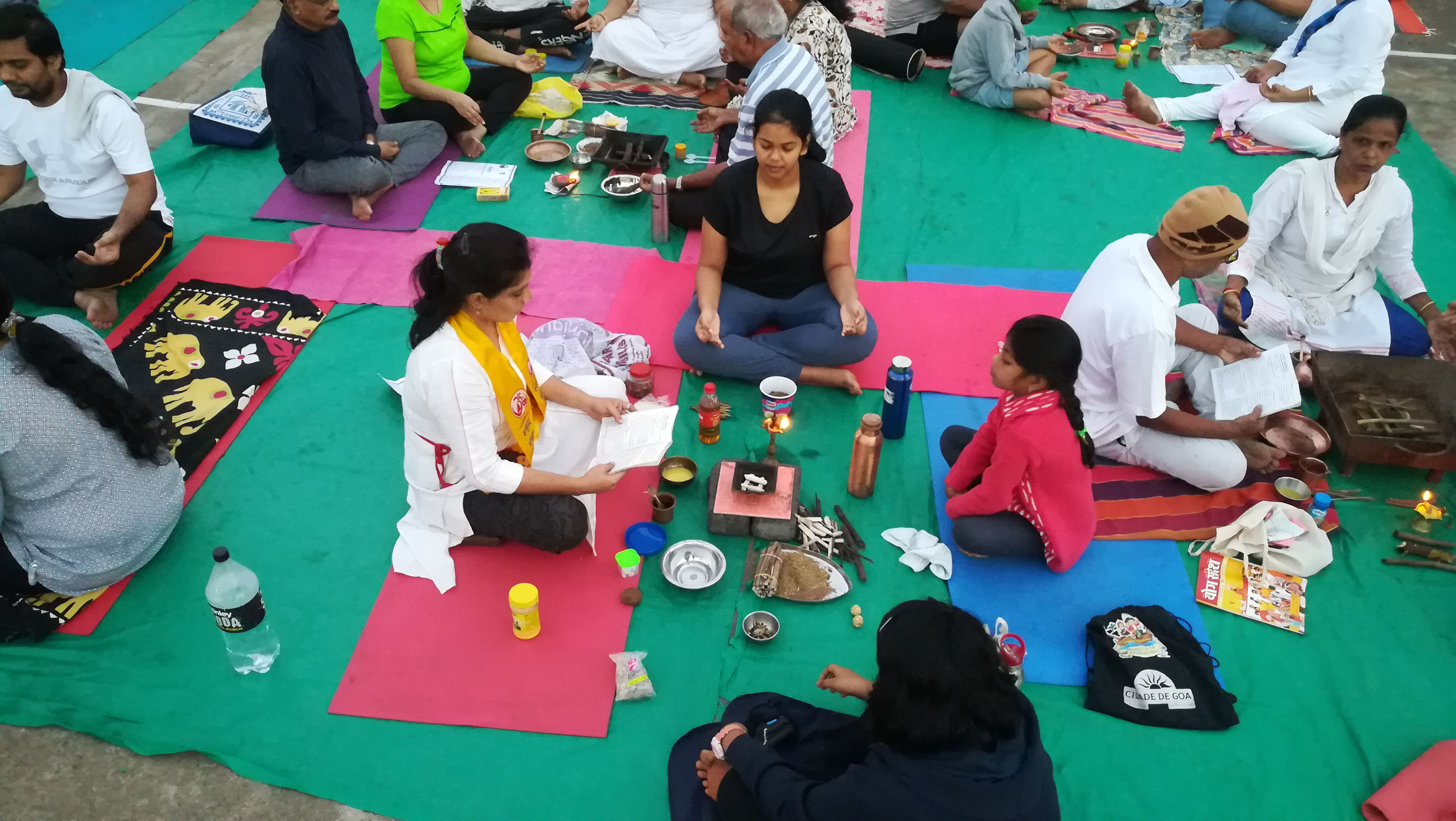 Final Day of Yoga included Yagnas.