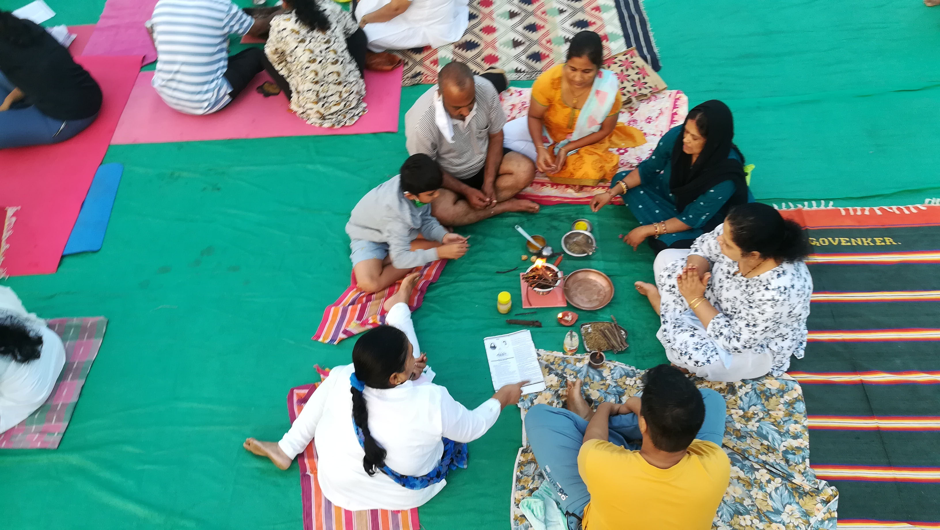 Final Day of Yoga included Yagnas.