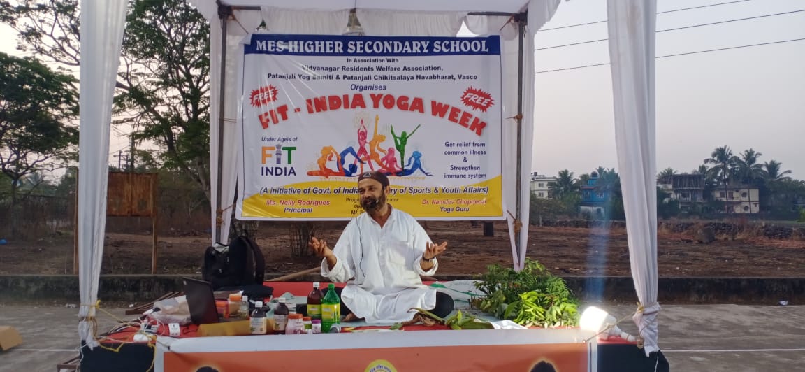 Yoga camp was conducted by Yoga Guru Dr. Namdev Chopdecar.